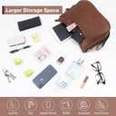 Vegan Leather Crossbody Bags for Women, Medium Cross Body Purse with Wide Adjustable Strap LightWeight (Brown)