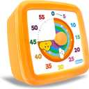 Visual Timer for Kids 60 Minute, Rainbow Countdown Clock with Silent Operation & Adjustable Alarm, Time Management Tool for Classroom, Kitchen, Toddler ADHD, Autism, Study, Pomodoro (Orange)