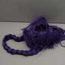 Long Purple Braid Wig for Women - Anime Costume Cosplay Base Wigs with Braids Ponytail Clip & Extra Hair Net for Stage Party Halloween Costume Cosplay, 47 Inches