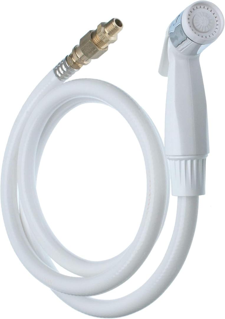 DANCO Complete Installation Kit for Vinyl Faucet Spray Hose & Assembly, White, 4-Feet, 1-Set (16560)