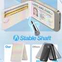 Shorogyt Compatible with Magsafe Wallet for Magnetic Card Holder for Women - Cute Phone Wallet for iPhone 17/16/15/14/13/12 Series,RFID Blocking Stand Printed Leather Fit 5 Cards,Dazzling