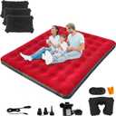 Onirii King Size Camping Air Mattress Bed with Air Pump,80"x 72"Thickened Portable Blow Up Inflatable Air Mattress,Travel Sleeping Bed Pad for Camping Home Hiking