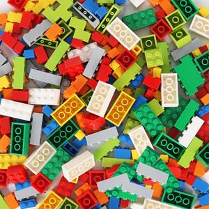 ekuzi Classic Bulk Bricks Compatible with Lego Baseplate, Building Blocks in Random Color, Kids Creative Set, Mixed Shape