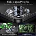 Esanik [2+2 Pack for iPhone 14 Tempered Glass Screen Protector & Camera Lens Cover - Military-Grade 9H Hardness, HD Clear, Anti-Scratch, Flawless Fit Tray