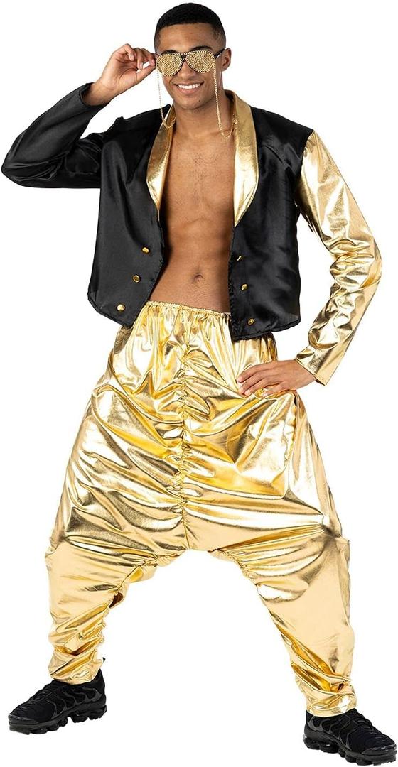 Morph Mc Hammer Costume - Mens 80s & 90s Rapper & Disco Pants Costume (X-Large)