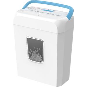 Bonsaii Paper Shredder for Home Use, 3.4 Gal Wastebasket, 6 Sheet Crosscut Paper Credit Cards, Staples, and Clips Shredder for Home Office Use, Portable Handle Design