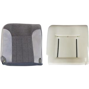 Priprilod Gray Cloth Driver Side Bottom and Foam Pad Cushion Replacement seat Cover Compatible with Dodge Ram 1500 2500 3500 1994 1995 1996 1997