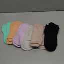 6 Pairs Grip Pilates Socks with Grip for Women, Non Slip Yoga Grippy Socks for Barre Workout Elderly Hospital Gifts (5-9, 6 Pair - Black/Grey/Pink/Purple/Orange/Tiffany)