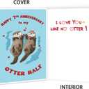 3 x Funny 7th Anniversary Card for Husband Wife,Sweet 7th Wedding Anniversary Card for Couple Boyfriend Girlfriend,7 Year Anniversary Card Gift Idea (hs-136)