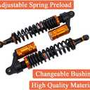 OUMURS 2Pcs 400mm Adjustable Motorcycle Air Shock Absorber Fit for Honda Suzuki Yamaha Kawasaki ATV Go Kart Quad Dirt Sport Bikes