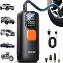 Tire Inflator Portable Air Compressor, 22 Cylinder & 6X Faster Inflation, 160 PSI Tire Pump with Digital Pressure Gauge, Auto Shut-Off, Air Pump for Car, Truck, Motorcycle, Bicycle, Ball (Dark Black)