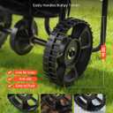 VEVOR Broadcast Spreader, 9.8ft Spreading Width, Push Broadcast Spreader with 10" All-Terrain Tires, Adjustable Flow Control, 15lbs Capacity Hopper, Lawn Spreaders for Fertilizer Seed Small Home Use