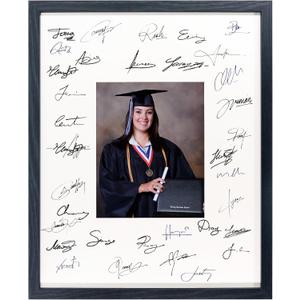 GarduationMall 16x20 Signature Picture Frame Holds 8x10 Photo with White Mat for Wedding Graduation | Wall or Tabletop Display
