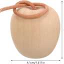 ABOOFAN Unfinished Wooden Apples 5pcs Wooden Crafts DIY Unpainted Fruit Shape Art Crafts for Color Painting Mini Peg Dolls