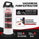 BILITOOLS 9L Pneumatic Oil Extractor Pump, Vacuum Fluid Extractor for Automotive Engine Oil Change Large Capacity 2.4 Gallon for Boat Marine Jetski ect.