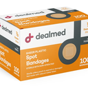 Dealmed Sheer Plastic Spot Bandages – 7/8” Small Round Sterile Strips, Adhesive Outer with Non-Stick Pad, Latex Free, Wound Care for First Aid Kit, 100 per Box (1 Pack)