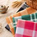 ZYFZCYBL Fleece Blanket Bulk Pack of 6 Cozy Fleece Throw Blankets 50x60 Warm Soft Lightweight Breathable Pet-Friendly for Bed Sofa Camping Wedding GiftsMultiple Print (Plaid)