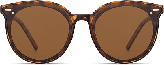 Livho Polarized Sunglasses, Retro & Oversized Shades for Women with Round Lenses
