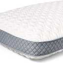 Sealy Molded Bed Pillow for Pressure Relief, Adaptive Memory Foam with Washable Knit Cover, Standard, 16x24x5.75 Inches, White, Grey