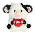 White Cow Plush Stuffed Animal Toy Love Forever Heart gift, Pack of 3