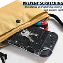 DLseego Protective Glitter Case Compatible for Nintendo Switch 2 Console(2025) - Hard Backplate with Bling Soft TPU Joycon Cover with Shock-Absorption and Anti-Scratch Design - Crystal