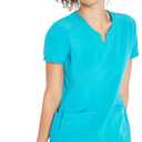 ScrubStar Womens Scrub Top Notch Neck 3 Pockets Moisture Control Fabric | Ultra-Soft Stretch Fabric, All-day Comfort, Comfortable Fit, Easy-care design, Built for Healthcare Professionals (Blue, XXXL)