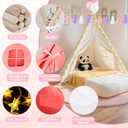 PLULON 4 Pack Teepee Tent for Kids Girls Slumber Party Tents Bulk Kids Sleepover Tent with Inflatable Airbed and Decorations Play Teepee Indoor Outdoor, 120120140cm/ 474755 inches
