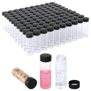 1oz Clear Glass Vials with Lid 100pcs 30ml Screw Caps Liquid Sample Bottle for Essential Oil