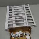 Dog Gate for Small Dogs,Adjustable 18-48" Extra Wide Short Dog Gate for doorways,Low Pet Gate to Step Over for Stairs(White, 10" Height)