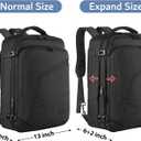 MATEIN Carry on Backpack, Extra Large Travel Backpack Expandable Airplane Approved Weekender Bag for Men and Women, Water Resistant Lightweight Daypack for Flight 40L, Black