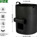 4 Packs 10 Gallon Potato Grow Bags, Heavy Duty Nonwoven Fabric Pots with Handles for Planting Vegetables, Flowers