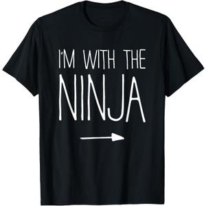 I'm with The Ninja Shirt Adult Kids Men Women Costume T-Shirt. S Size