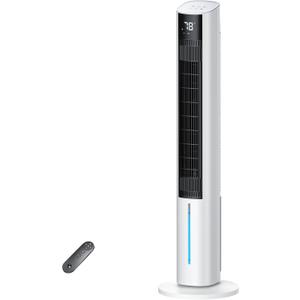 Windowless Portable Air Conditioner, 45.4" Evaporative Cooler with Remote for Room No Window, Digital Display, 12H Timer, Quiet Cooling Fan for Bedroom and Indoor Use (White)