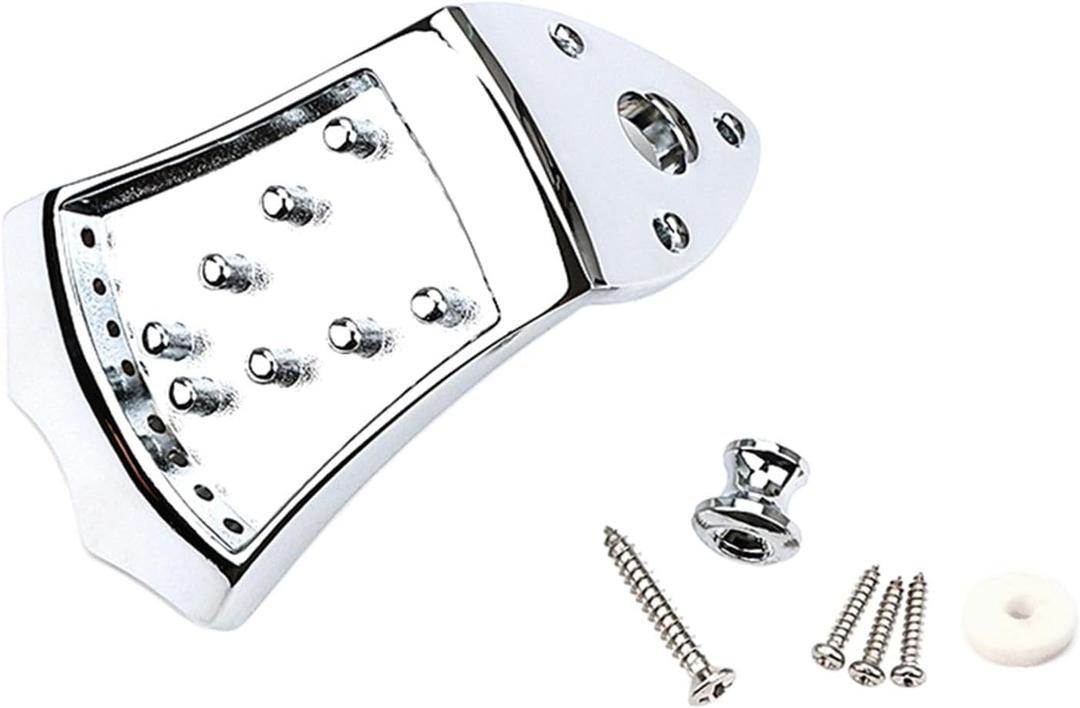 Triangle Mandolin Tailpiece with Buckle and Screws, 8 String Mandolin Cover,Musical Instrument Replacement Part Accessories, String Plate, Sturdy Easy Installation