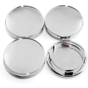 4 Pcs Wheel Center Caps for BBS 09.24.467 09.24.467 09.24.486 09.24.494 56.24.120 09.24.471 09.24.510 Wheel Rim Chrome Silver(Snap-in Diameter:60.6mm/2.39in)