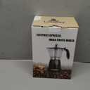 Cuban Coffee Maker, 6 or 3cup Electric Espresso Coffee Maker, Portable Cafeteras Electricas Modernas, Electric Moka Pot with Detachable Base & Overheat Protection, Coffee Gift for Home Travel (Black)