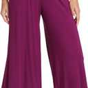 GYS Bamboo Viscose Capri Pajama Pants for Women, Wide Leg Lounge Pants | Comfy Drawstring PJ Bottoms with Pockets, Ultra-Soft, Cooling, Moisture-Wicking, Stretchy Yoga Pants (L)