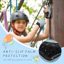 Braventure Kids Bike Gloves for Age 4-13: Half Finger Fingerless Workout Gloves Non-Slip Gel for Bike Motorcycle