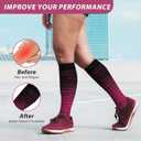 Compression Socks for Women Men Circulation Knee High 8 Pairs for Nurses, Running, Travel, Athletic (Large-X-Large)