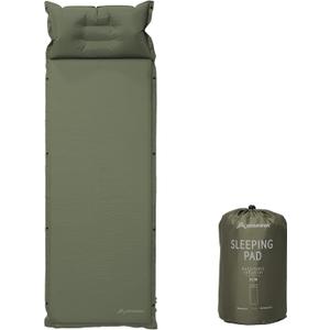 BISINNA Self Inflating Sleeping Pad Thick Foam Sleeping Mattress with Pillow for Camping Lightweight Insulated Sleeping Mat Fast Inflating for Camping Travel Car Tent (5cm, Green)