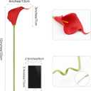 SITUMEIZI 24 PCS Red Fake Flowers Artificial Calla Lily Silk Flowers Real Touch for Mother's Day Easter Home Kitchen Decor Wedding Bouquet Office Spring Decoration
