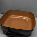 Crux Extra Deep Nonstick Scratch Resistant Electric Skillet with Removeable Temperature Probe, 12" x 12", silver (14620)