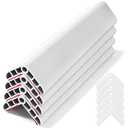 Wall Corner Edge Protector 4 Pack,1.57x1.57x23.62x0.28 inch Soft Baby Proof Corner Guards for Sharp Edges, Self-Adhesive Corner Protectors for Home, Kindergarten,Thickness-White 7mm(0.28 in)