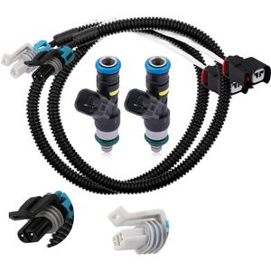 AULINKOEM Parts2PCS Fuel Injector Harness Set 0280158197 Fit for Polaris Ranger 800 2011-2017,Ranger Crew 800 2010-2014,Ranger XP 800 2012-2013,RZR 800 2011-2013,1204318 1204319