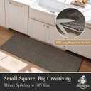 Area Rugs for Kitchen,Living Room,6 Pieces 12"x12" Super Absorbent and DIY Square Carpet,Non Slip Machine Washable Rug,Soft Indoor Floor Carpet for Bedroom,Office,Sink,Laundry,Taupe