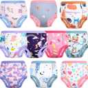 MooMoo Baby Potty Training Underwear 10 Packs Absorbent Toddler Training Pants for Boys and Girls Cotton Pee Pants 2T