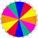 16.4ft Rainbow Parachute for Outdoor Party Games, Kids Play Parachute Group Cooperative Team Game Toys, Family Get-Together Entertainment