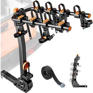 monTEK Premier Locking Quick Release 4-Bike Rack for Cars, Trucks, SUVs