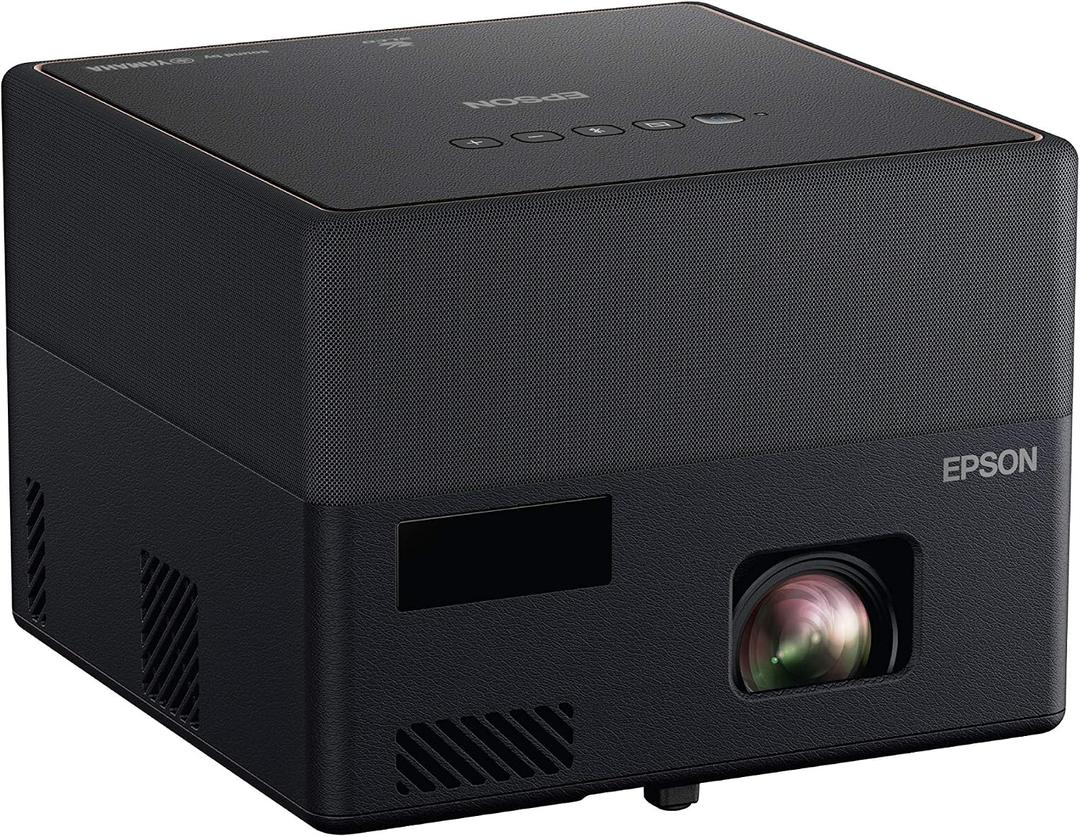 Epson EpiqVision Mini EF12 Smart Streaming Laser Projector, HDR, Android TV, Portable, sound by Yamaha, 3LCD, 1080p, 1000 lumens Color and White Brightness