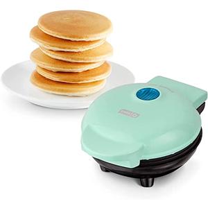 Dash Mini Maker Griddle - Compact Griddle for Creative Homemade Treats - Nonstick Surface, Quick Heat-Up System & Space-Saving Design - Aqua